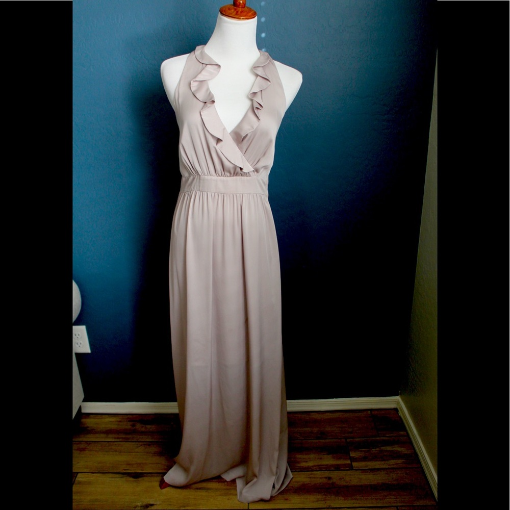 H&M long satin dress size 6